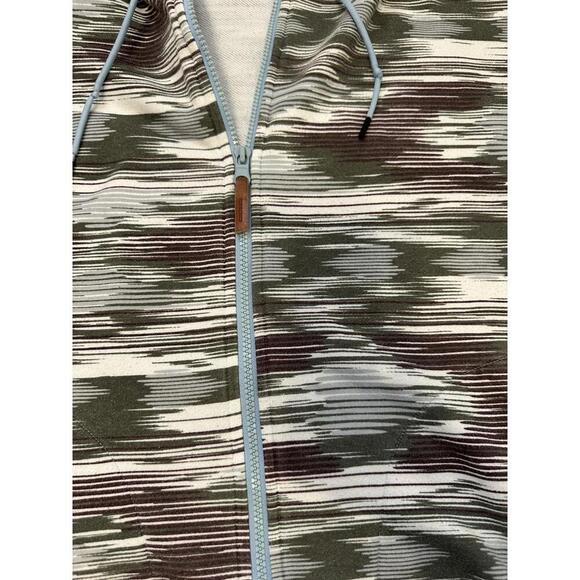 Men’s M Alpine Design Full Zip Graphic Striped Hoodie Coogi Style Pockets - Picture 3 of 6